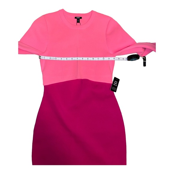 Express Body Contour Long Sleeve Color Block Cutout Mini Sweater Dress | Size S - Picture 7 of 11